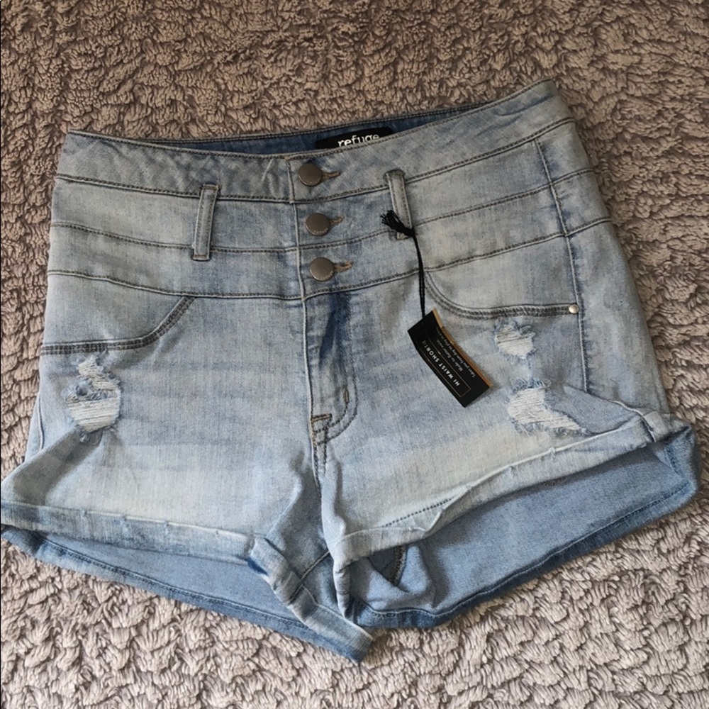 Light Wash Denim Shorts